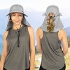 SUN CUBE Womens Sun Hat Neck Flap Cover, UV Protection Wide Brim Fishing Hiking Hat, Ponytail Foldable Summer Beach Outdoor - 4 of 4