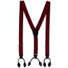CTM Men's 35mm Wide Elastic and Leather Button-End Suspenders - 2 of 4