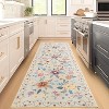 Floral Rug, Washable Low-Pile Rug for Kitchen & Hallway, Easy-Clean Non-Slip Mat to Enhance Comfort in Bedroom - 3 of 4