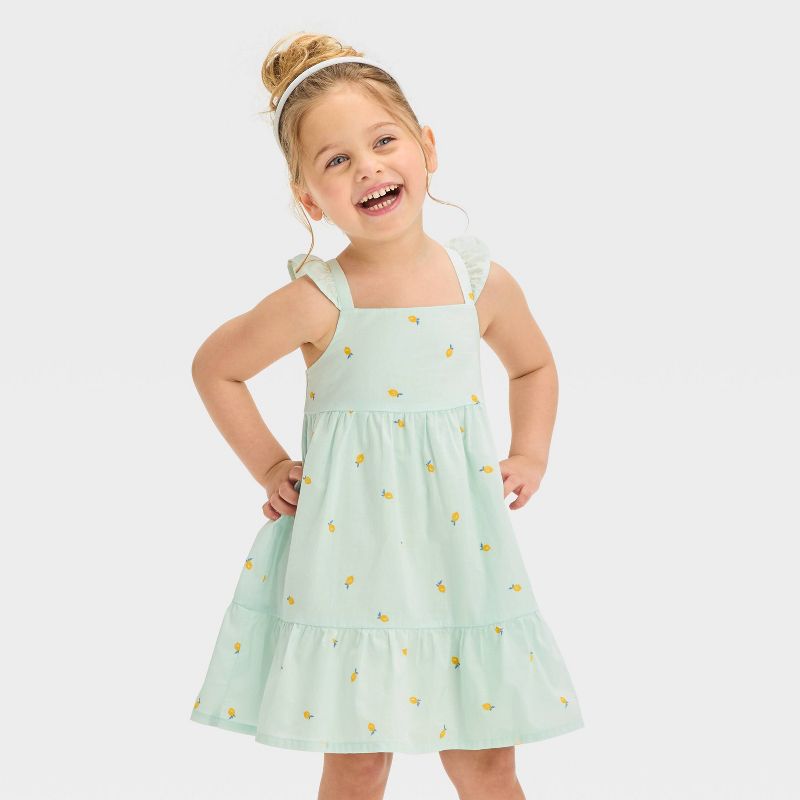 OshKosh B'gosh Toddler Girls' Lemon Dress - Green, 1 of 4