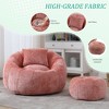 Sapphtopaz Modern Chenille Bean Bag Chair with Ottoman&Pillow Comfy Cloud Couch for Adults with Pumpkin Shape Lazy Sofa for Living Room,Bedroom - 3 of 4