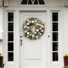 24" Christmas Wreath with Lights for Front Door, Pre-Lit Christmas Wreath, Lighted Xmas Door Wreath with Ball Ornaments for Christmas Decor - 4 of 4