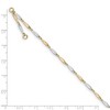 Black Bow Jewelry 2.2mm 14k Two Tone Gold Polished Link Anklet, 9.5-10.5 Inch - 4 of 4