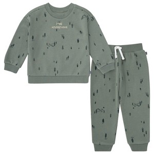 Modern Moments by Gerber Baby and Toddler Boys' 2-Piece Sweatshirt and Jogger Set - 1 of 4