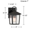John Timberland Westmont 10 1/2" High Modern Outdoor Wall Light Fixture Mount Porch House Exterior Set of 2 Sand Black Aluminum Seeded Glass Shade - 4 of 4