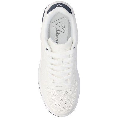 Vance Co. Vance Mens Swift Comfort Medium and Wide Width Perforated Low Top Sneaker, White 12 — фото 4