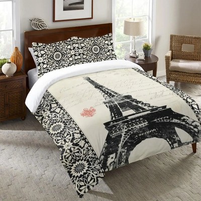 Laural Home Eiffel Tower King Duvet Cover