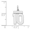 Black Bow Jewelry Sterling Silver, Athletic Collection, Small Polished Number 10 Pendant - 4 of 4