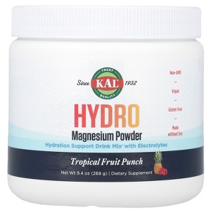 KAL Hydro Magnesium Powder, Tropical Fruit Punch, 9.4 oz (268 g) - 1 of 4