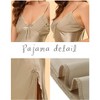 cheibear Women's Spaghetti Strap Nightdress Cami Satin Pajama Dress - 4 of 4
