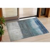 HomeRoots 3' X 5' Blue And Gray Abstract Washable Indoor Outdoor Area Rug - 2 of 3