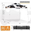 EAGLE PEAK Slant Leg Pop-up Canopy Tent Easy One Person Setup Instant Outdoor Beach Canopy Folding Portable Sports Shelter - 3 of 4