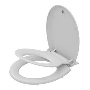 Elongated Toilet Seat with Toddler Seat Built in - Fits Both Adults and Children, Soft-Close & Non-Slip Design, Easy Installation & Cleaning, White - 1 of 4