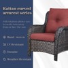 Gymojoy Outdoor Patio Chair Table with Ottoman High Back Club Chair - 3 of 4