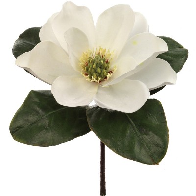 Floral Home 12" White Magnolia Pick - 12-Piece