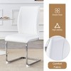 3/5 PCS Round Dining Table Set Modern Dining Set Kitchen Table Set with Upholstered Chairs, White/Black/Gray-Modernluxe - 4 of 4