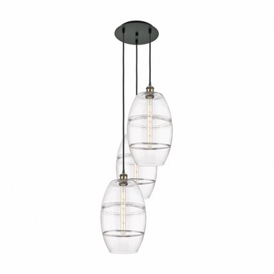 Vaz - 3 Light Cord Hung Multi Pendant In Industrial Style-56.25 Inches Tall and 16.5 Inches Wide