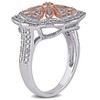 EVERLY JEWELRY |Two-Tone Silver 1/10 CT TW Diamond Fashion Ring - 2 of 4
