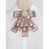 Allegra K Women's Pre-tied Pin Brooch Ribbon Beads Party Bowknot Bow Tie - 2 of 4