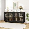 Bella Depot Storage Accent Cabinet with Acrylic 4-Doors - 2 of 4