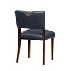 Bryson Midnight Blue Faux Leather Dining Chair - Set of 2 - 4 of 4