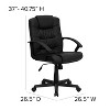 Emma and Oliver Mid-Back Black LeatherSoft Ripple/Accent Stitch Swivel Task Office Chair - 4 of 4