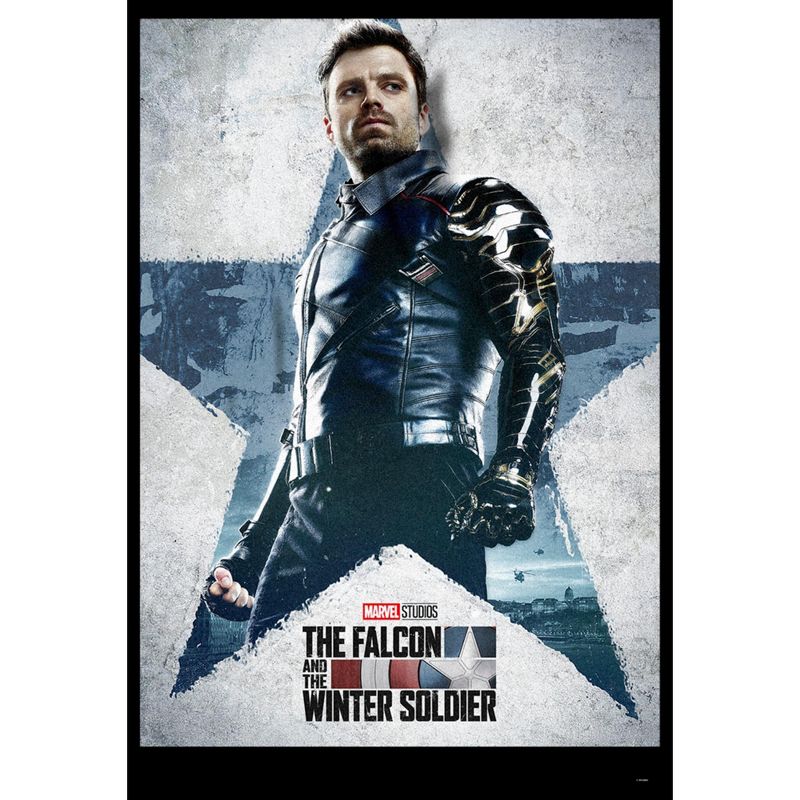Men's Marvel The Falcon and the Winter Soldier Bucky Poster T-Shirt, 2 of 6