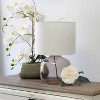 Glass Table Lamp with Fabric Shade White - Simple Designs - image 4 of 4