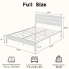 VECELO Platform Bed Frame With Rustic Vintage Wood Headboard and Footboard, Sturdy Metal Slats, No Box Spring Required - 2 of 4