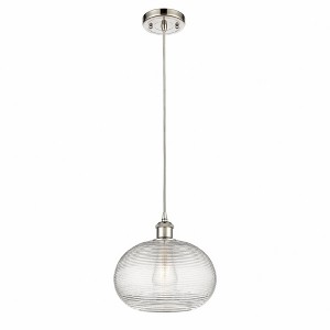 Ithaca - 1 Light Cord Hung Mini Pendant In Industrial Style-9.5 Inches Tall and 10 Inches Wide - 1 of 1