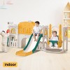 10 in 1 Toddler Slide, Age 1-3 with Swing, Basketball Hoop and Telescope, Kid Slide for Toddlers, Indoor Outdoor Toddler Playset Toddler Playground - 3 of 4
