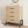 Jojoka 4-Drawer Wooden Dresser with Sturdy Metal Handles, Freestanding Storage Chest for Bedroom, Living Room, and More - 4 of 4