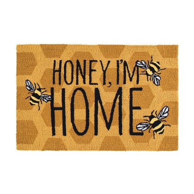 1'10"x2'10" Rectangle Hooked Bee Accent Rug Yellow - C&F Home