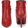 Perphy Women's Pointy Toe Buckle Strap Stiletto Heel Ankle Boots - 2 of 3