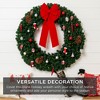 Best Choice Products Artificial Pre-Lit Fir Christmas Wreath Decoration w/ Multicolor Lights, Tips - 2 of 4