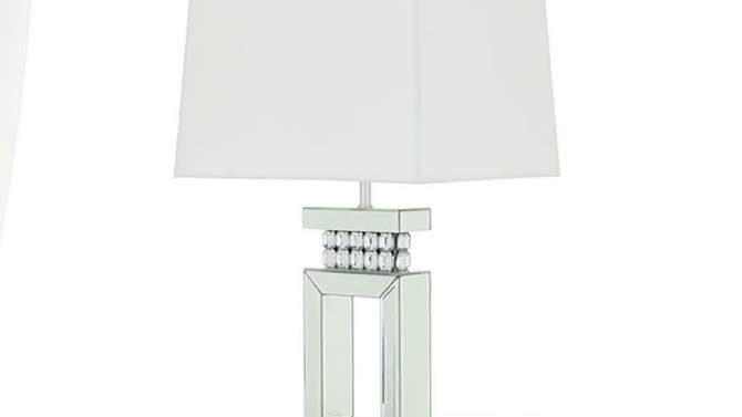 Wood Mirrored Table Lamp Silver - Olivia &#38; May, 2 of 15, play video