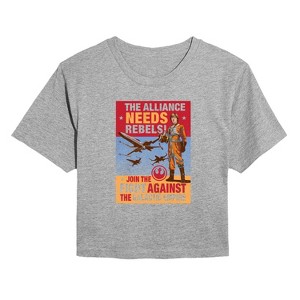 Women's - Star Wars - Luke Propoganda Poster Cropped Graphic T-Shirt - 1 of 4