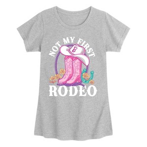 Girls' - Barbie - Not My First Rodeo Barbie Fitted Short Sleeve Graphic T-Shirt - 1 of 3