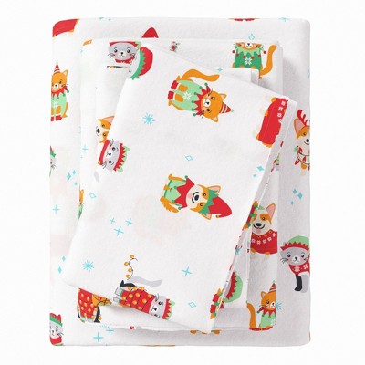 100% Cotton Christmas Flannel Sheets - Great Bay Home