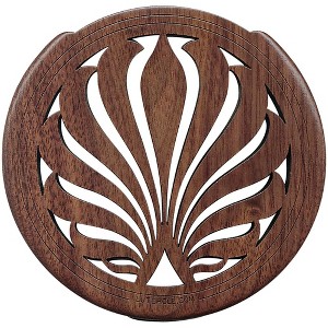 The Lute Hole Company 4" Soundhole Covers for Feedback Control in Maple or Walnut - 1 of 2