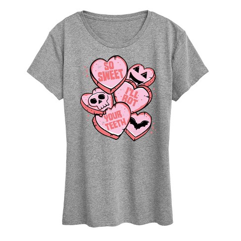 Women's - Instant Message - Valentine's Day So Sweet I'll Rot Your Teeth Short Sleeve Graphic T-Shirt - image 1 of 4