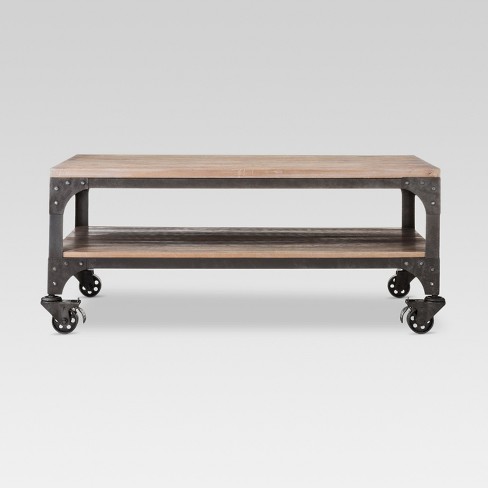 Franklin Coffee Table Wood Brown Weathered Gray Threshold Target