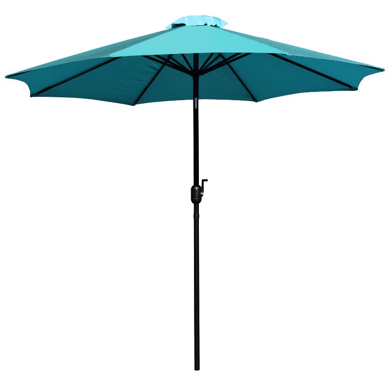 Merrick Lane 9' Round UV Resistant Outdoor Patio Umbrella With Height Lever And 33° Push Button Tilt, 1 of 14