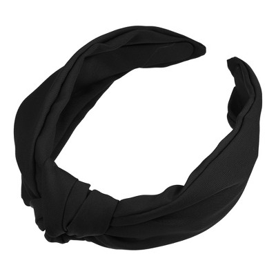 Unique Bargains Women's Knotted Headbands 1 Pc Black : Target