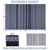 Rug Waterproof Outdoor Carpet Patio Rug Mat Reversible RV Camping Rug Plastic Straw Rug Outside Outdoor Area Rug for Patio Balcony Backyard Picnic - 4 of 4