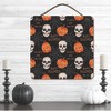 Courtside Market Halloween Skulls Pattern 12x12 Hanging Artboard with Twine - 2 of 2