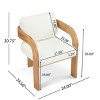 Dining Chairs Set of 2 with Boucle Upholstery,Removable Pillow Back and Solid Wood Frame for Dining Room-Baofuwish - 4 of 4