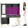 Aheaplus 48'' Vanity Desk with Charging Station and LED Light, Vanity Table with Drawer,  Shelves and Pegboard - 4 of 4