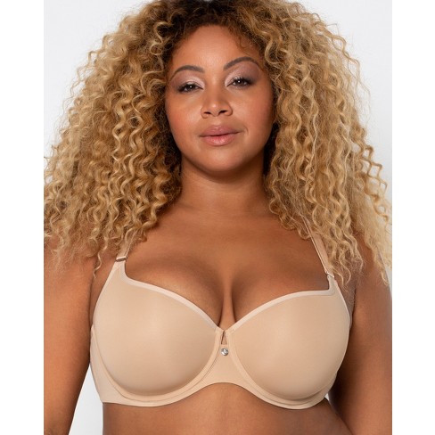 Curvy Couture Women's Tulip Smooth T-Shirt Bra Bombshell Nude 36G