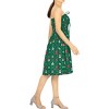 LA LEELA Women's Casual Beach A line Slit Mini Dress Tube Top Evening Short Strapless Tacky Christmas Dresses for Women One Size Shamrock Forest Xmas - 2 of 4